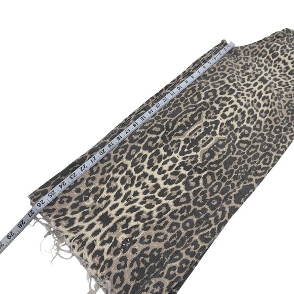 Easel Los Angeles Leopard Print Wide-Leg Cropped Pants SZ S Womens Casual Wear - Picture 6 of 14